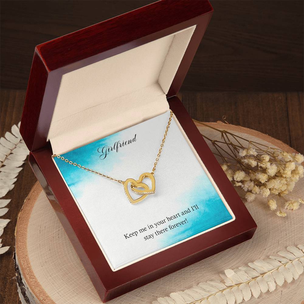 Girlfriend - Keep Me In Your Heart And I'Ll Stay There Forever - Interlocking Heart Necklace Interlocking Hearts Necklace