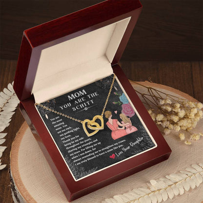 Mom You Are The Schitt! You Are The Most Amazing Mom Mothers Day Gift Neckles Love You Daughter Interlocking Hearts Necklace