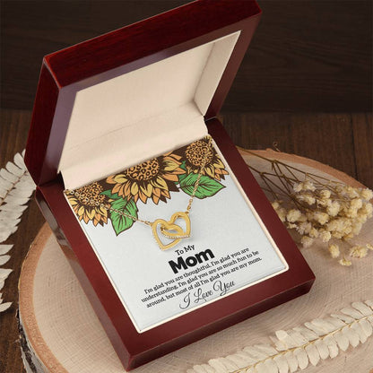 Gift For Mom Interlocking Hearts Necklace