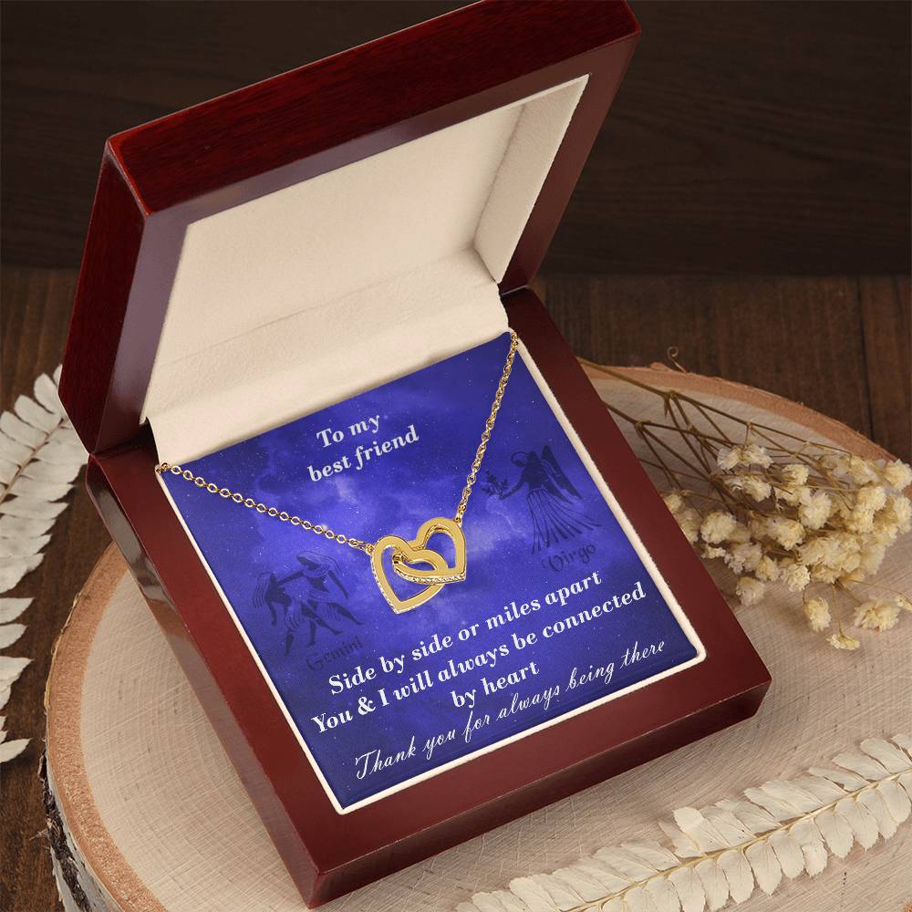 Gemini To Virgo Best Friend Interlocked Hearts Necklace Interlocking Hearts Necklace
