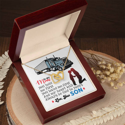 Trucker'S Mom - Interlocking Heart Necklace Interlocking Hearts Necklace