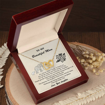Gift For Mom - Someone I Can Follow - Interlocking Interlocking Hearts Necklace