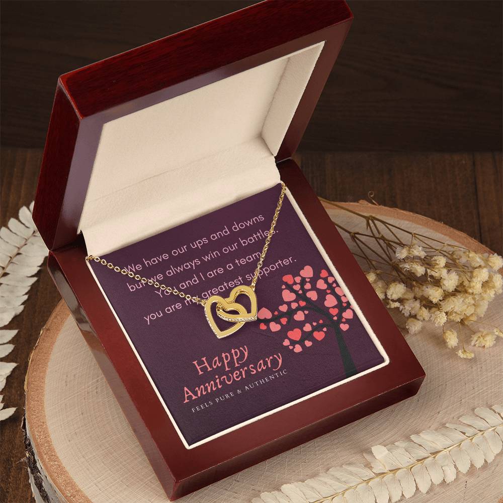 Heart Together Interlocking Hearts Necklace