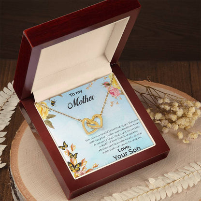 Mother And Son Special Bond Necklace Interlocking Hearts Necklace