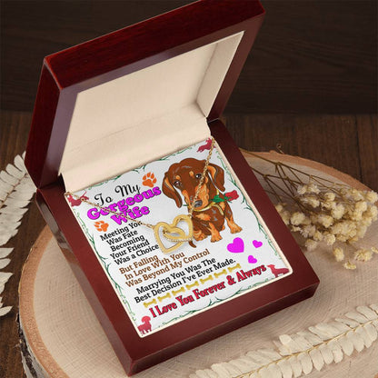 Gift For Wife - Interlocking Heart Necklace Interlocking Hearts Necklace