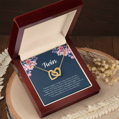 Mom Of Twins Gift Jewelry For Mother Of Twins Parents Of Twins Best Gift For New Mom Of Twins Birthday Gift For Mom Of Twins Necklace Interlocking Hearts Necklace