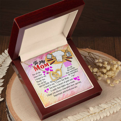 Chef'S Mom - Interlocking Heart Necklace Interlocking Hearts Necklace