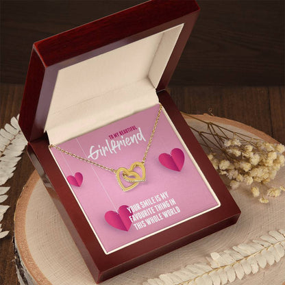 Interlocking Hearts - Your Smile Is My Favourite Thing In This Whole Word Interlocking Hearts Necklace