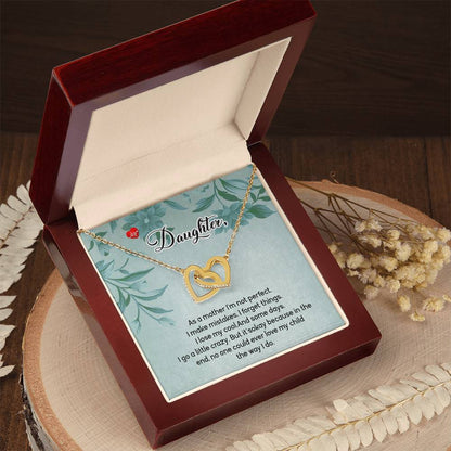 To My Daughter - Interlocking Hearts Necklace4