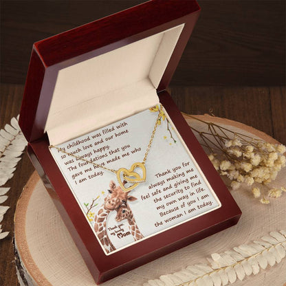 Thank You Mom Thanksgiving Gift Interlocking Hearts Interlocking Hearts Necklace