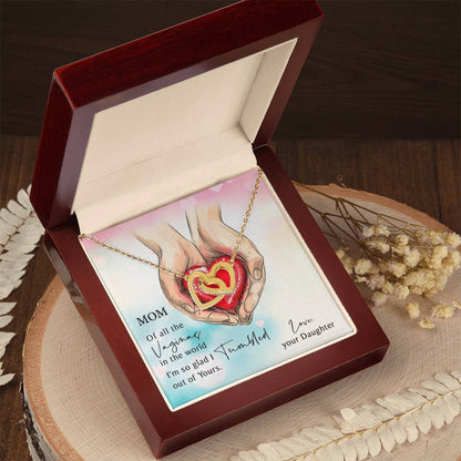 Mothers Day Gifts For Mom From Daughter Interlocking Hearts Necklace