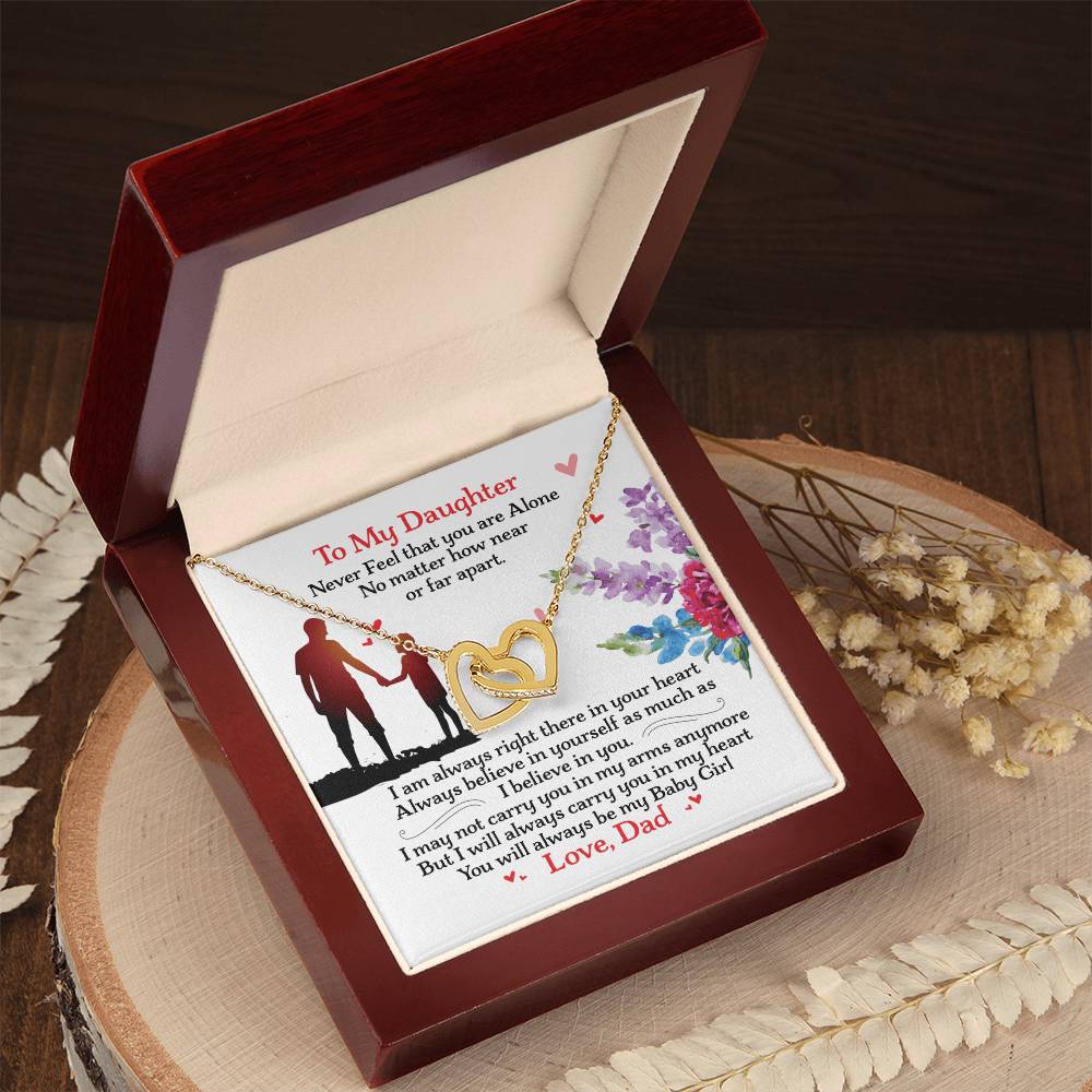 Gift For Daughter - Interlocking Heart Necklace Interlocking Hearts Necklace