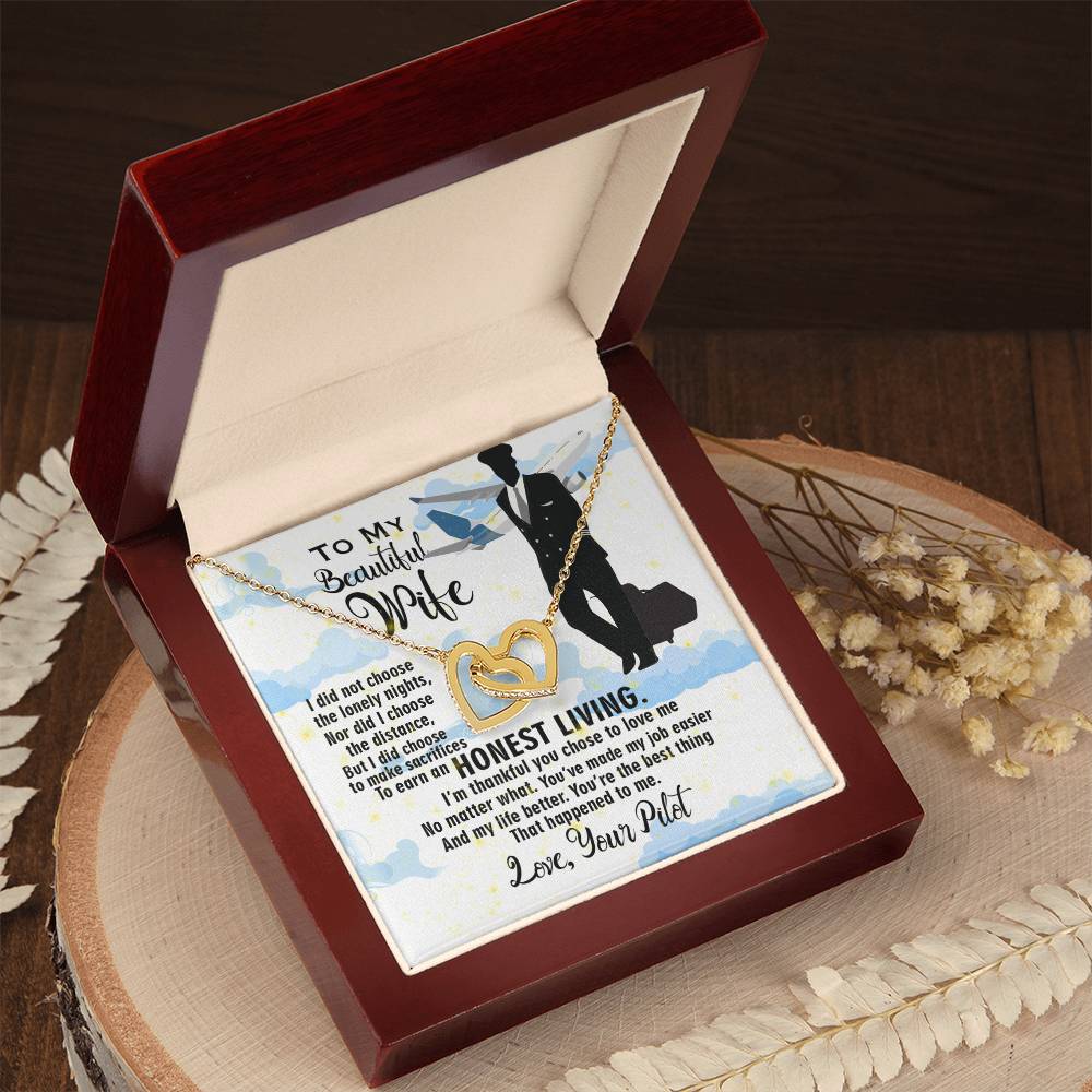 Pilot'S Wife - Interlocking Heart Necklace Interlocking Hearts Necklace