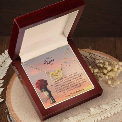 Gift For My Wife Interlocking Hearts Necklace