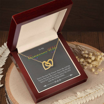 You'Re Not Just My Friend Interlocking Hearts Necklace