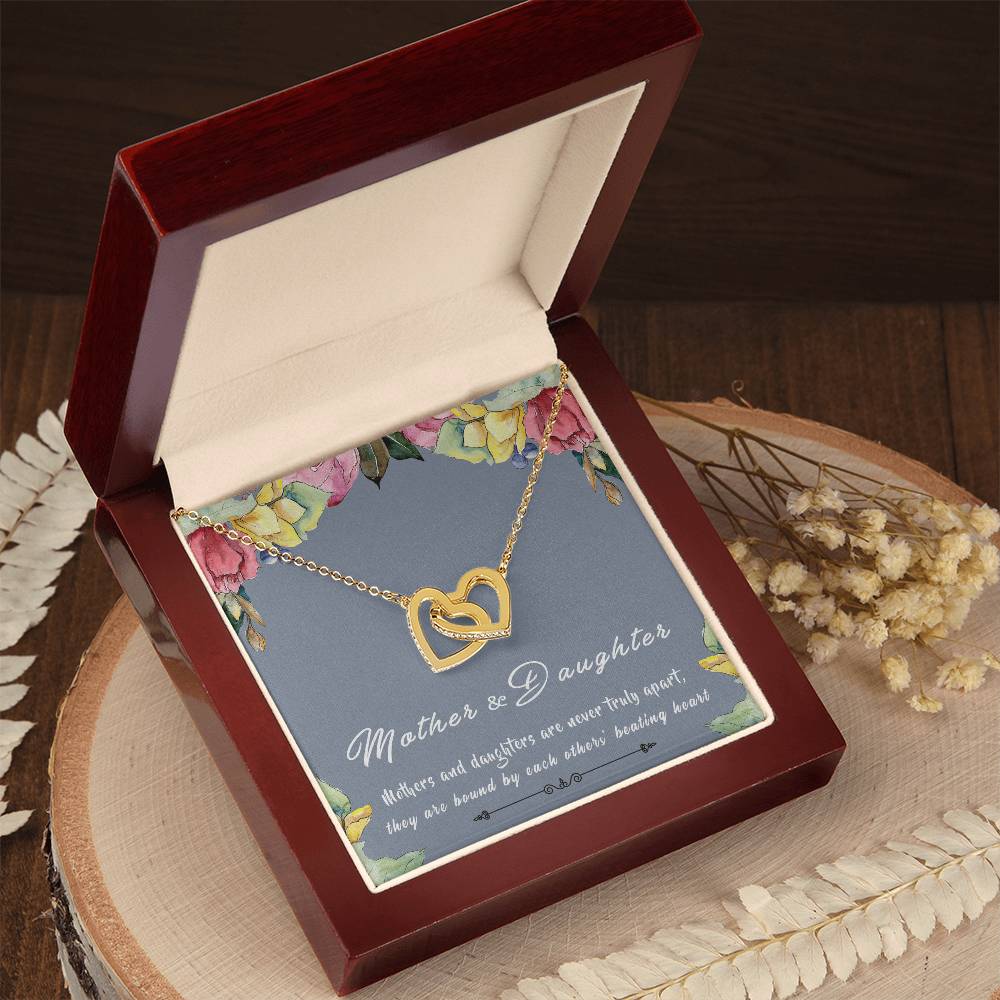 Mother Daughter Heart Interlocking Hearts Necklace