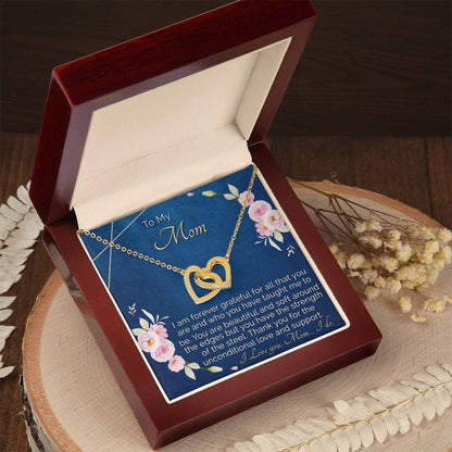 Mother'S Day Gift From Daughter To Mom Love Gift For Mom Interlocking Hearts Necklace