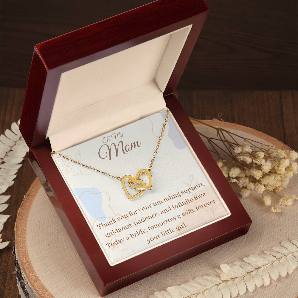 Thank You For Your Unending Support Interlocking Hearts Necklace