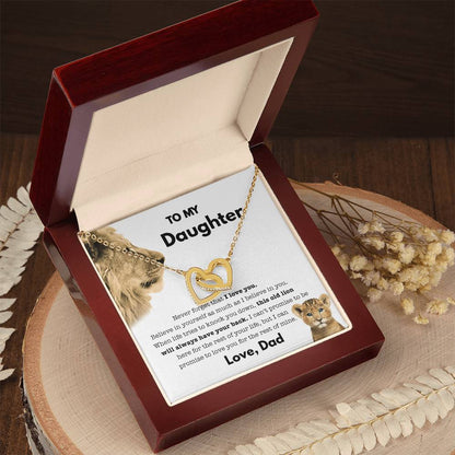 My Daughter - Old Lion - Necklace Interlocking Hearts Necklace