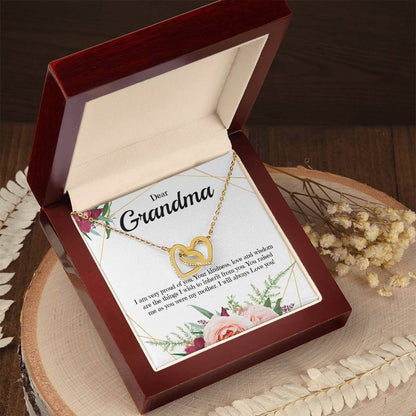 Interlocking Hearts Necklace For Grandma
