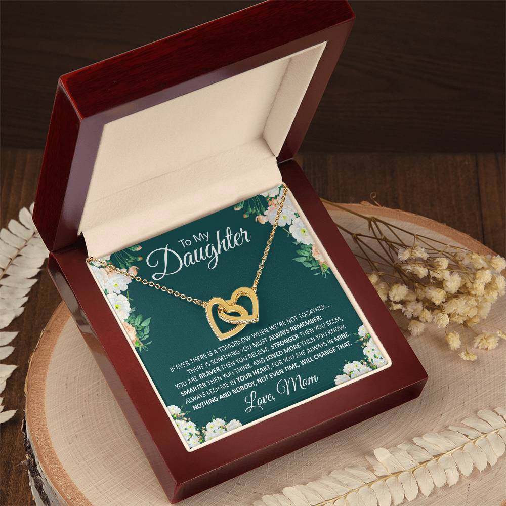 Gift For Daughter From Mom Interlocking Hearts Necklace