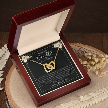 Daugther Wedding Day Interlocking Hearts Necklace