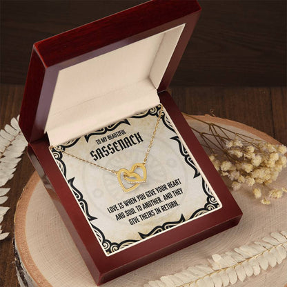To My Sassenach Outlander Gift Outlander Gift Box Outlander Jewelry Outlander Gift For Wife Outlander Charm Outlander Necklace Interlocking Hearts Necklace