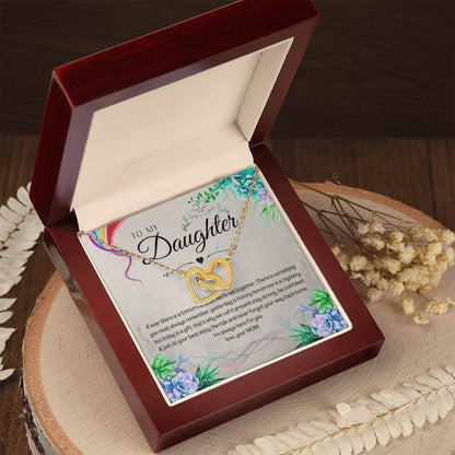 To My Daughter Interlocking Hearts Necklace