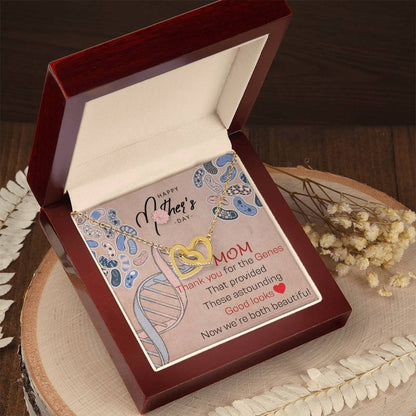 Mom Thank You For The Genes Interlocking Hearts Necklace