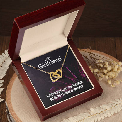 Romantic Girlfriend Necklace Gift - Interlocking Hearts Interlocking Hearts Necklace