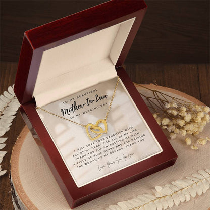 Mother Of The Bride Gift From Groom Mother In Law Gift On Wedding Day From Groom Gifts For Mother Of The Bride Future Mother-In-Law Interlocking Hearts Necklace
