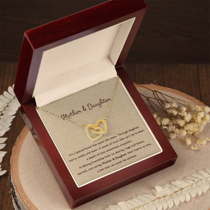 Mother & Daughter Their Hearts As One - Necklace Interlocking Hearts Necklace