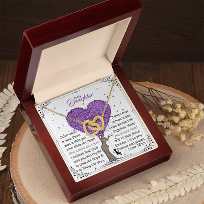 To My Daughter Interlocking Hearts Necklace