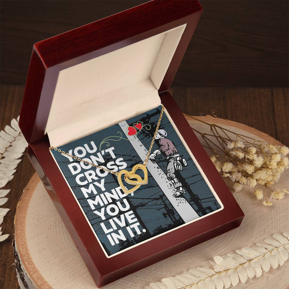 Lineman'S Girlfriend - Interlocking Heart Necklace Interlocking Hearts Necklace