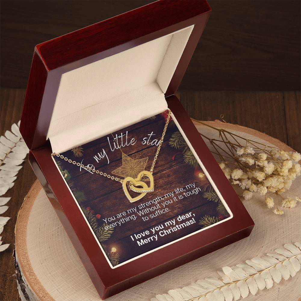 To My Little Star ? - Perfect Christmas Gift ???? Interlocking Hearts Necklace