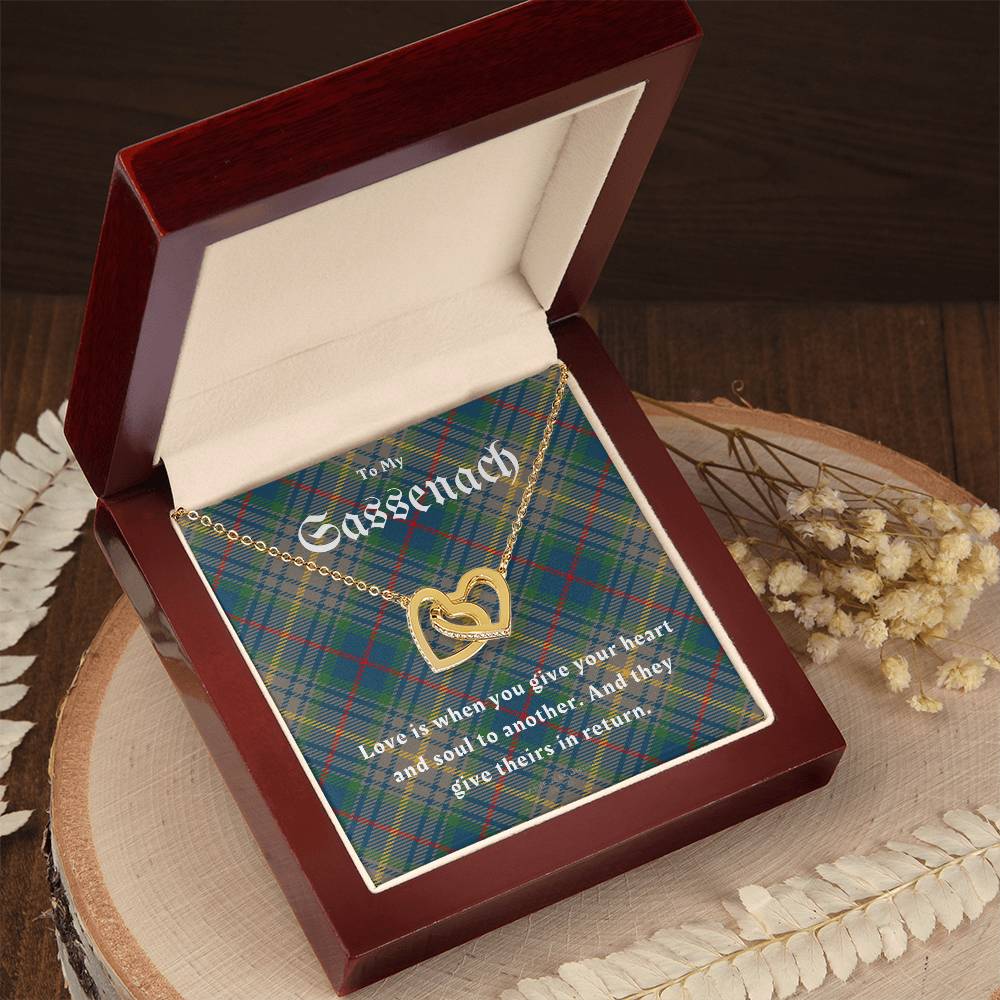 To My Sassenach Outlander Gift Outlander Gift Box Outlander Jewelry Outlander Gift For Wife Outlander Charm Outlander Necklace Interlocking Hearts Necklace