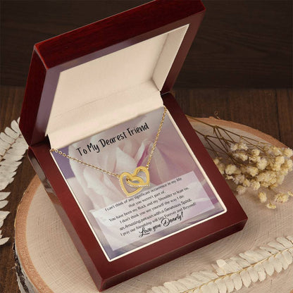 To My Dearest Friend Interlocking Hearts Necklace