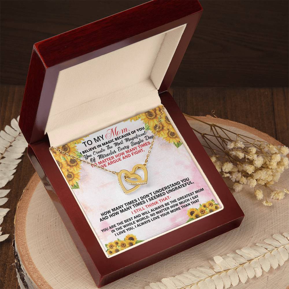 I Believe In Magic Interlocking Hearts Necklace