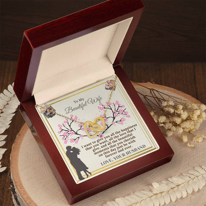 Meaningful Gift For Wife Birthday Gift For Wife From Husband Beautiful Birthday Gift For Her. Interlocking Hearts Necklace