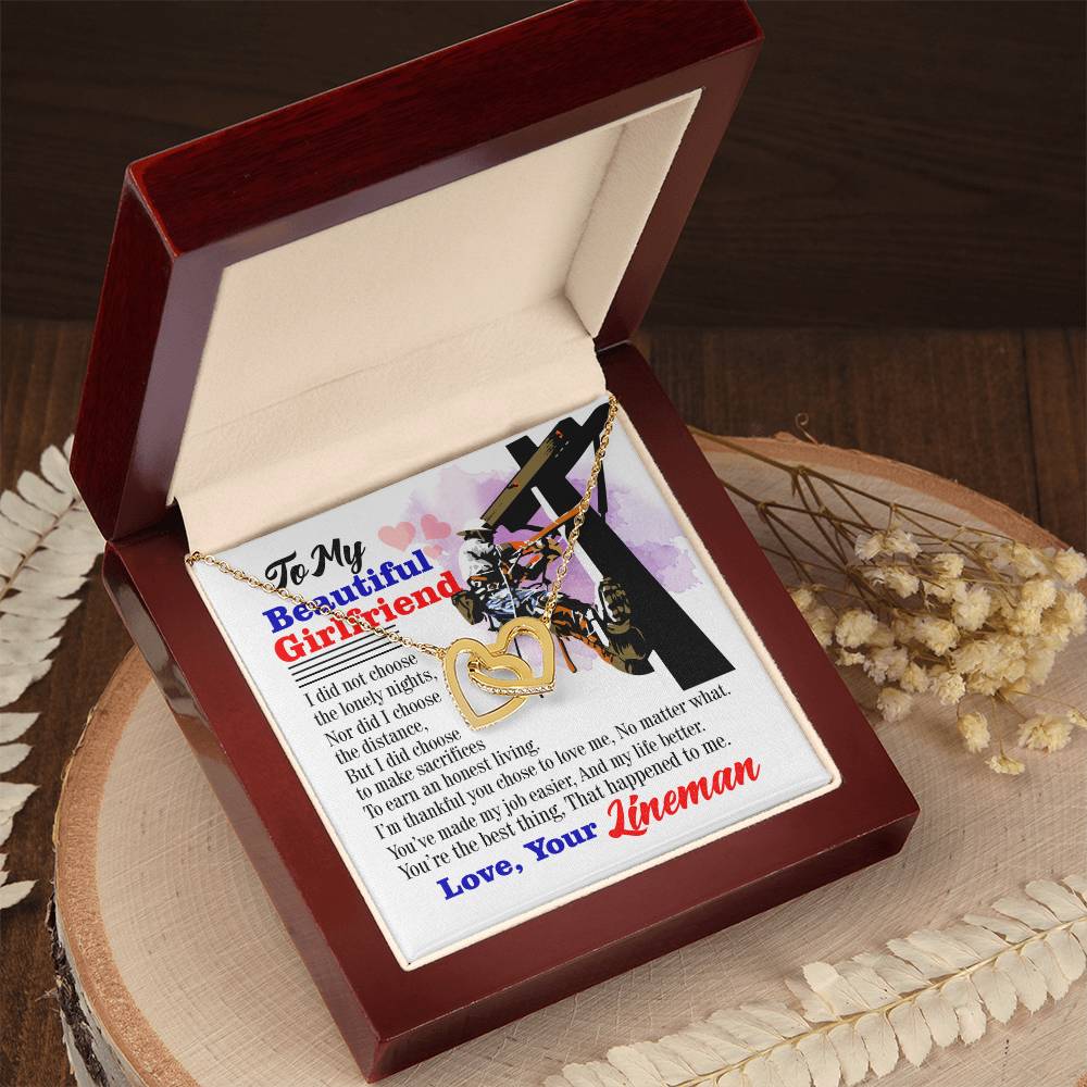 Lineman'S Girlfriend - Interlocking Heart Necklace Interlocking Hearts Necklace