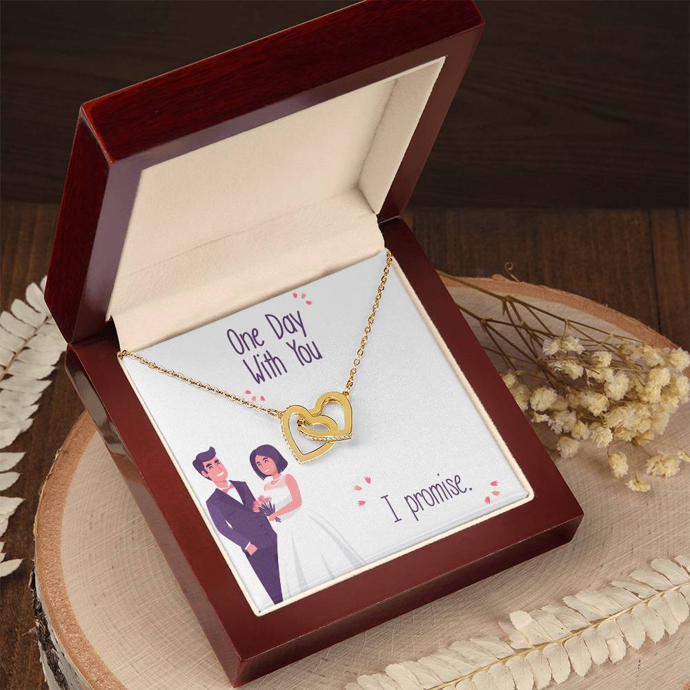 To My Future Wife - Interlocking Hearts Luxury Lovecube Interlocking Hearts Necklace