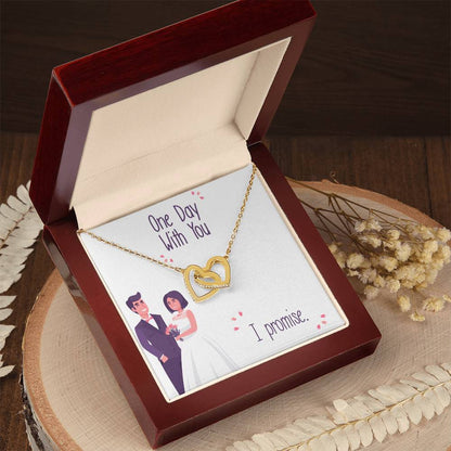 To My Future Wife - Interlocking Hearts Luxury Lovecube Interlocking Hearts Necklace
