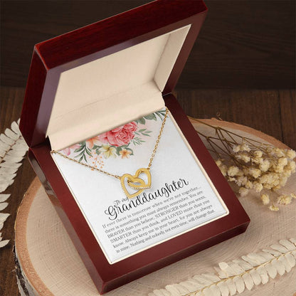 To My Granddaughter Necklace Gift For Granddaughter Granddaughter Graduation Gift Interlocking Hearts Necklace