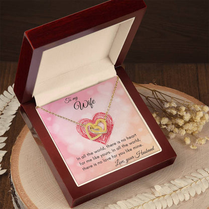 Gift For Wife In All The World Interlocking Hearts Necklace