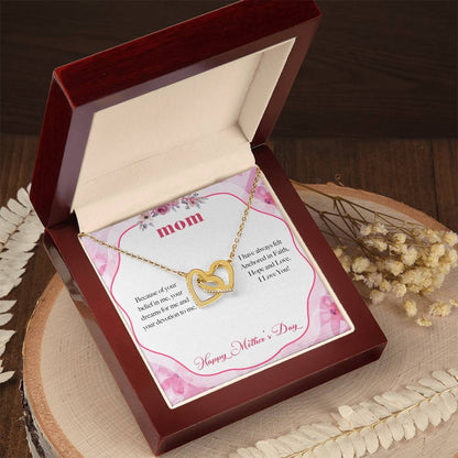 To My Mom Devotion Love You Always Interlocking Hearts Necklace