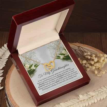 To My Granddaughter Necklace Gift For Granddaughter Necklace For Granddaughter Interlocking Hearts Necklace