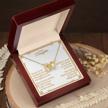 A Gift For Daughter Interlocking Hearts Necklace - Believe In Yourself