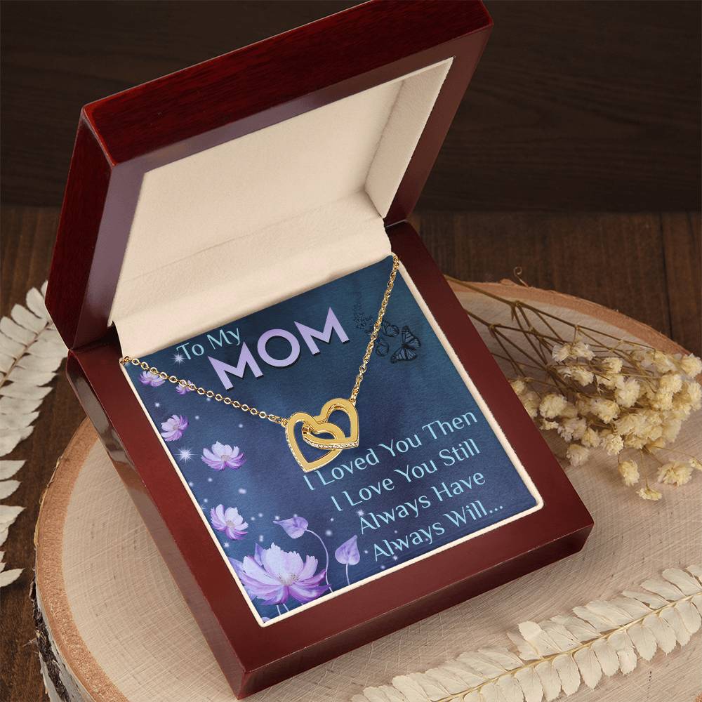 To My Mom - Interlocking Hearts Necklace