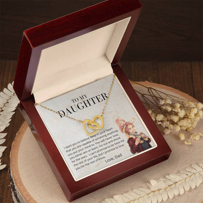 You Can Do Anything - Necklace Interlocking Hearts Necklace