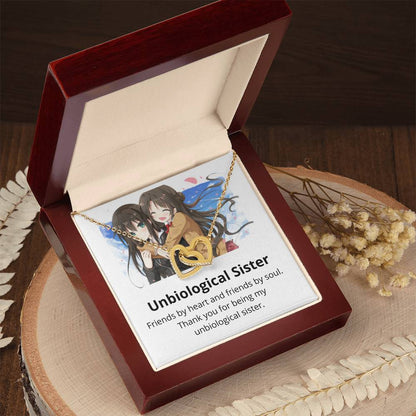 Unbiological Sister - Necklace Interlocking Hearts Necklace